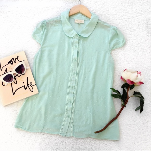 Modcloth Tops - ModCloth Mint Green Button Down Blouse